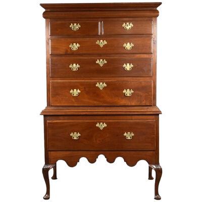 George I Solid Walnut Chest on Stand