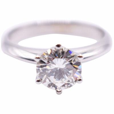 18K White Gold 1.46ct Tiffany Style Diamond Engagement Ring