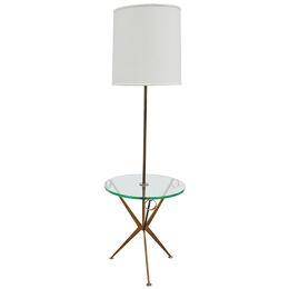 Single Modernist Floor Lamp/Table Combination