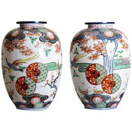 Pair of large Imari Porcelain Vases, Japan, Late 19th Century