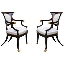 FINE PAIR OF NEOCLASSICAL ARMCHAIRS