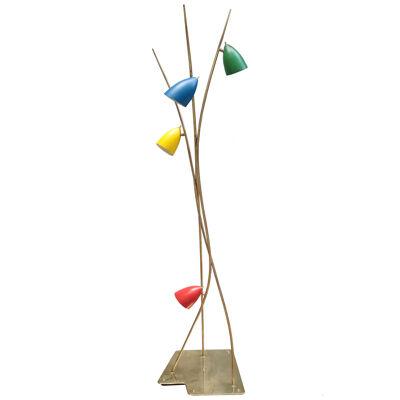 SCULPTURAL ITALIAN MODERNIST MULTI LIGHT FLOOR LAMP