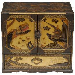 MEIJI JAPANESE LACQUER TABLE CABINET