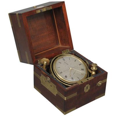 AN EARLY 19TH CENTURY 2 DAY MARINE CHRONOMETER