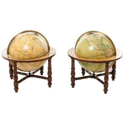 Pair of 19th Century Globes by Wyld London