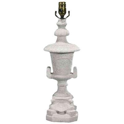 Antique Sparkling Granite Marble Urn Form Neoclassical Table Lamp