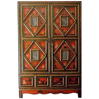 18th Century Style Alfonso Marina Spanish Colonial Linen Press Armoire