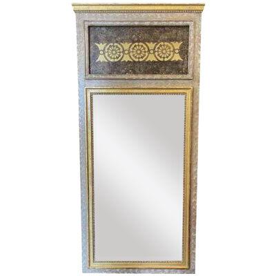 Neoclassical Style Giltwood Trumeau Mirror, 1990s