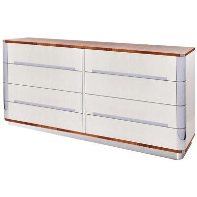 Modern contemporary customised dresser with 8 drawers, high-gloss lacquered wood