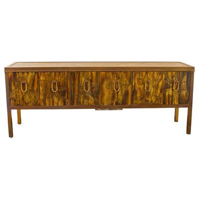Stunning Acid Etched Cabinet by Bernard Rohne for Mastercraft, USA 1970s