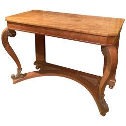 Italian early 20th Century Art Nouveau Wood Console Table or Writing Desk