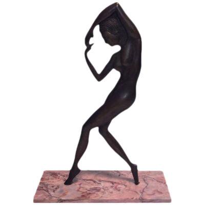 Art Deco Nude Bronze Attributed to Emory Seidel	