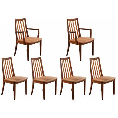 Set of Six Dining Chairs  "Model EVA" by Niels Kofoed, Denmark, 1960s