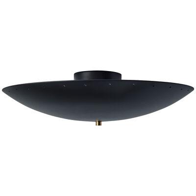 'Nina' Perforated Dome Ceiling Lamp in Black by Alvaro Benitez
