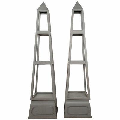 Pair of Vintage, Now Gray, Store Display Fixtures