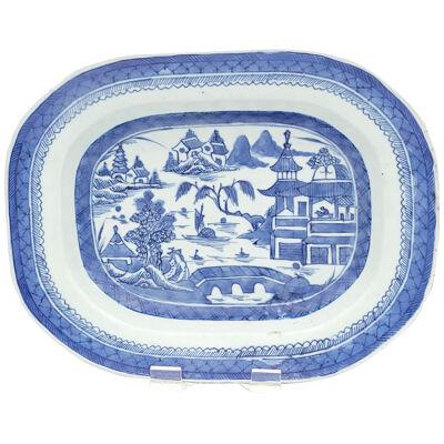 Blue and White Serving Dish, China circa 1860