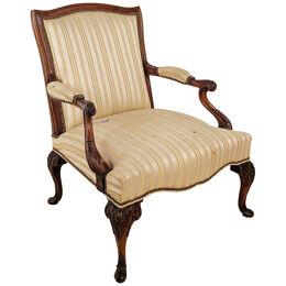 French Open Armchair in the Louis XIV Style, 19th Century