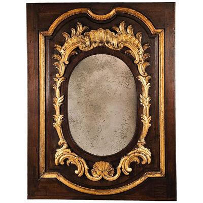 Large Spanish Baroque Boiserie Panel, Now with Mirror, circa 1760