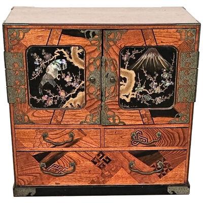 Small Inlaid and Lacquered Chest, Japan circa 1880