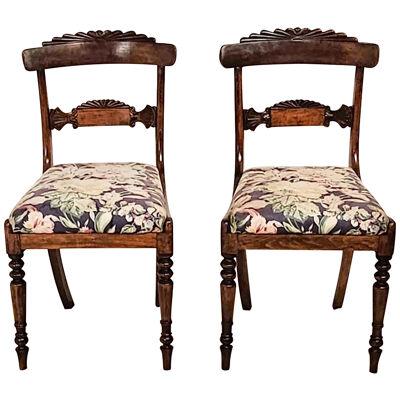 Pair of Regency Side Chairs, England circa 1820. Three pairs available