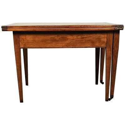 19th Century French Fruitwood Folding Dining Table