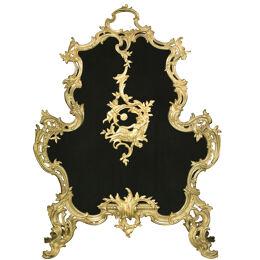 A Large Gilt Rococo Style Fire Screen