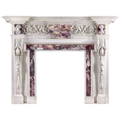 Antique William Kent Style Marble Fireplace