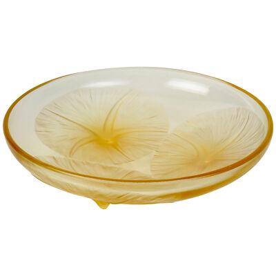 1921 René Lalique - Bowl Volubilis Yellow Opalescent Glass
