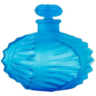 1927 René Lalique - Perfume Bottle Camille Electric Blue Glass