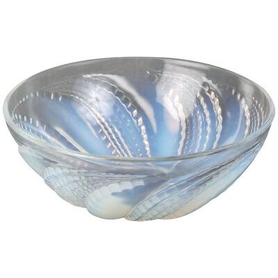 1935 René Lalique - Bowl Fleuron Opalescent Glass