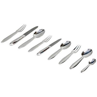 Jean E. Puiforcat - Cutlery Flatware Set Art Deco Sterling Silver - 108 Pieces
