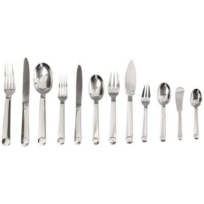 Jean E. Puiforcat - Set Of Flatware Cutlery Normandie Plated Silver - 72 Pieces