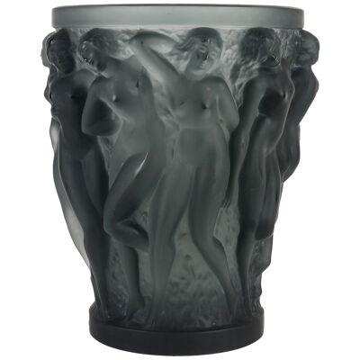 Lalique France - Vase Bacchantes Grey Crystal 