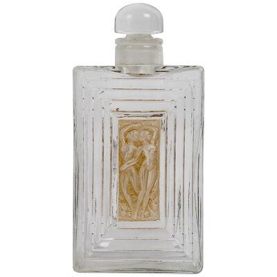 1931 René Lalique - Perfume Bottle Duncan Glass With Sepia Patina