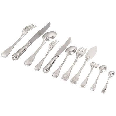 Puiforcat - Cutlery Flatware Set Noailles Sterling Silver - 145 Pieces
