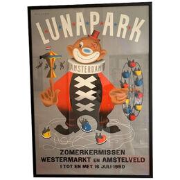 Lunapark Poster by Reyn Dirksen, Netherlands 1950