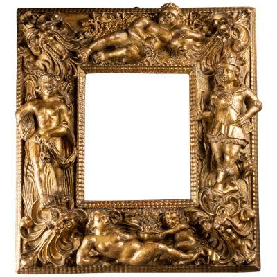 Frame with the 4 seasons - Gilded wood - Italy (Florence) - circa 1600