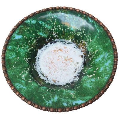 1940s Arts and Crafts Enamel on Copper Dish by Serge Nekrasoff