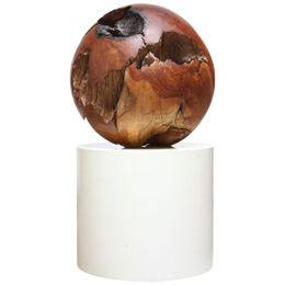 Midcentury Redwood Burl Sphere Sculpture