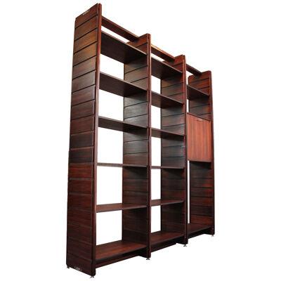 Italian Modern Rosewood Wall Unit/Bookcase by Gianfranco Frattini for Bernini