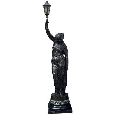 Large 19th Century classical bronze torches