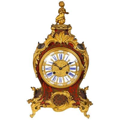 French 19th Century Boulle mantle clock.