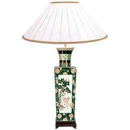 19th Century Famille Verte Chinese Vase or Lamp