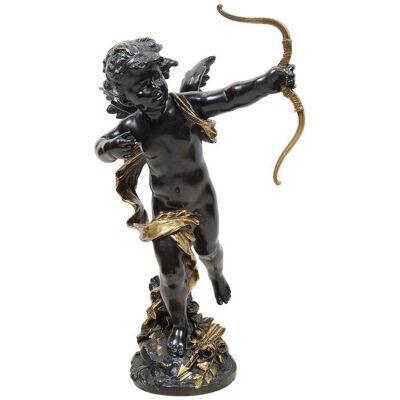 Large Bronze Cupid by Aug. Moreau, 19th Century