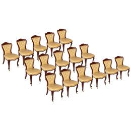 Set of 16, 19th Century Mahogany dining / boardroom chairs