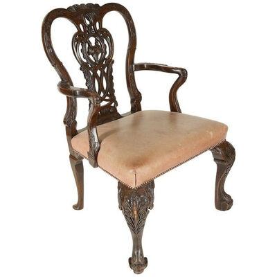 19th Century, Chippendale Influenced Desk Chair