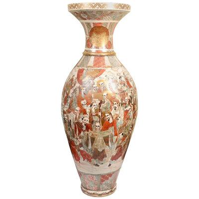 Monumental 19th Century Satsuma Vase 56"(143cm)
