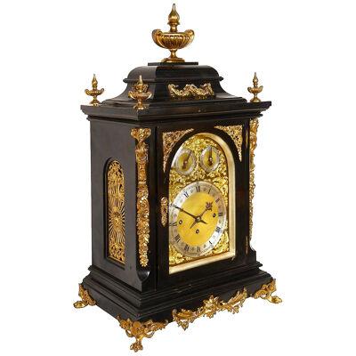 A 19th Century ebonised Westminster chiming mantel clock