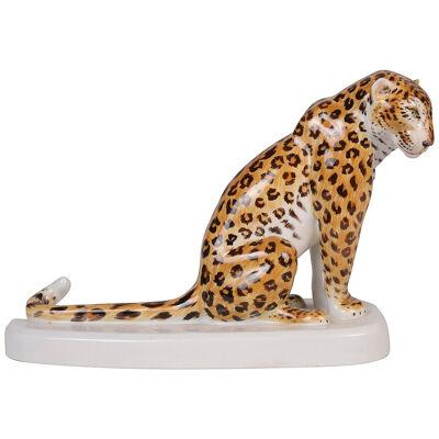 Meissen porcelain Leopard, 20th Century