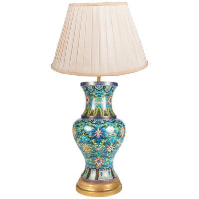Chinese Cloisonné vase/ lamp, circa 1880